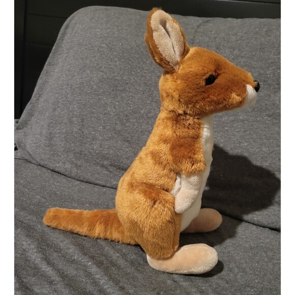 Aurora World Kangaroo Standing Tan Brown Plush Realistic Stuffed Animal Toy 12" - Picture 4 of 9